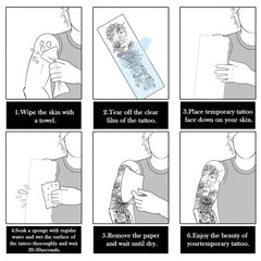 CUTELIILI 8-sheets arm tattoo ensemble for full-arm look