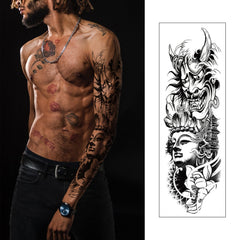 CUTELIILI Halloween arm tattoo skull sleeve for cosplay nights