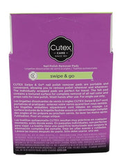 Cutex Swipe and Go remover pad in use removing red polish efficiently.
