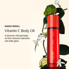 CYKLAR body oil texture being applied for quick absorption without greasy residue