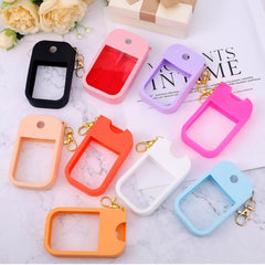 Czlotyh 360° swivel keychain keeps sanitizer within reach.