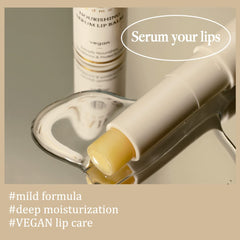 Application close-up of D'Alba Piedmont lip balm showing smooth glide and non-sticky feel.