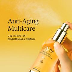 d'alba Piedmont Vita Toning Spray application demonstrates easy spritz.
