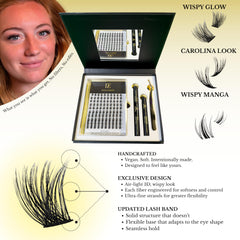 D’Escandón reusable cluster lashes provide natural look and comfortable wear.