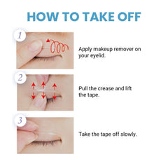 D-UP Sweat-resistant eyelid strips stay in place during workouts and heat.