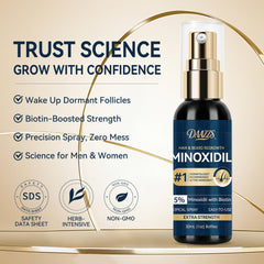 DAAZZS beard regrowth spray shows targeted use for fuller-looking facial hair.