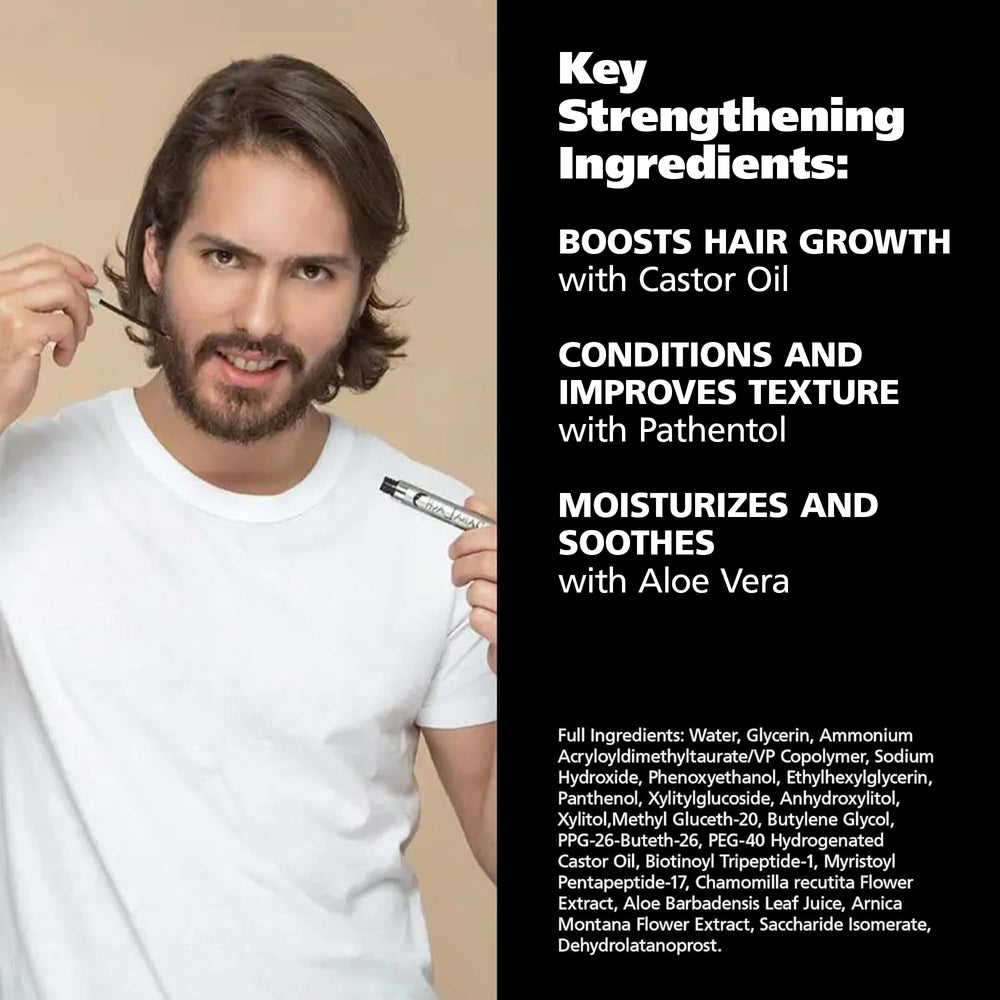 DABALASH skin around thinning patches with soothing aloe and panthenol.