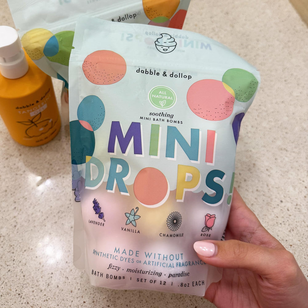 Dabble & Dollop chamomile bombs offer soothing aromas for kids' baths.