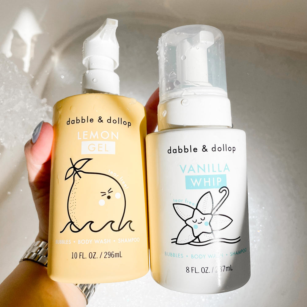 Lemon gel pour ideal for kids bath time with gentle cleanse