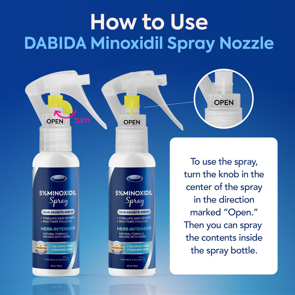 DABIDA Minoxidil beard spray on men for beard growth support.