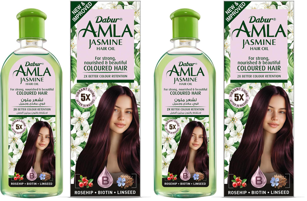Dabur Amla Jasmine Hair Oil bottle for scalp nourishment and stronger hair