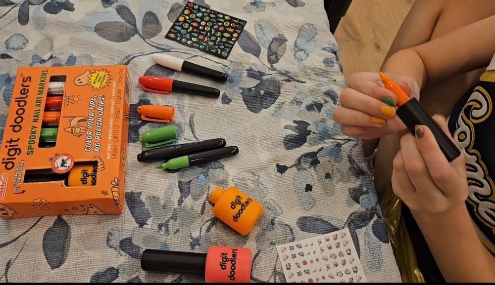 DaddyCo Colorful kit encourages creativity for at-home nail art sessions.