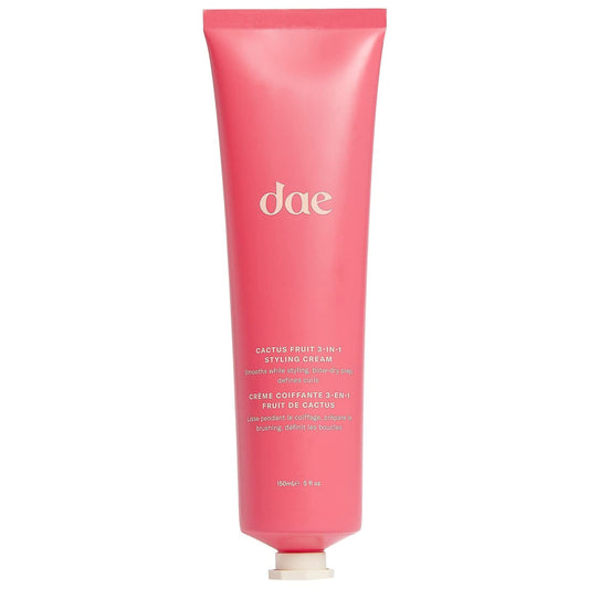 DAE Cactus Fruit 3-In-1 Styling Cream bottle smooths and preps shiny blowouts