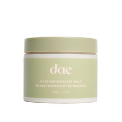 DAE Monsoon Moisture Mask bottle front emphasizes intense hydration for dry hair.