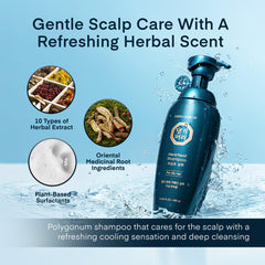 Daeng Gi Meo Ri bold bottle with label signals oily scalp care.
