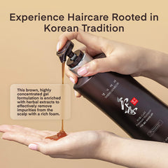 Daeng Gi Meo Ri Ki Gold Premium on dry hair showing moisture boost.