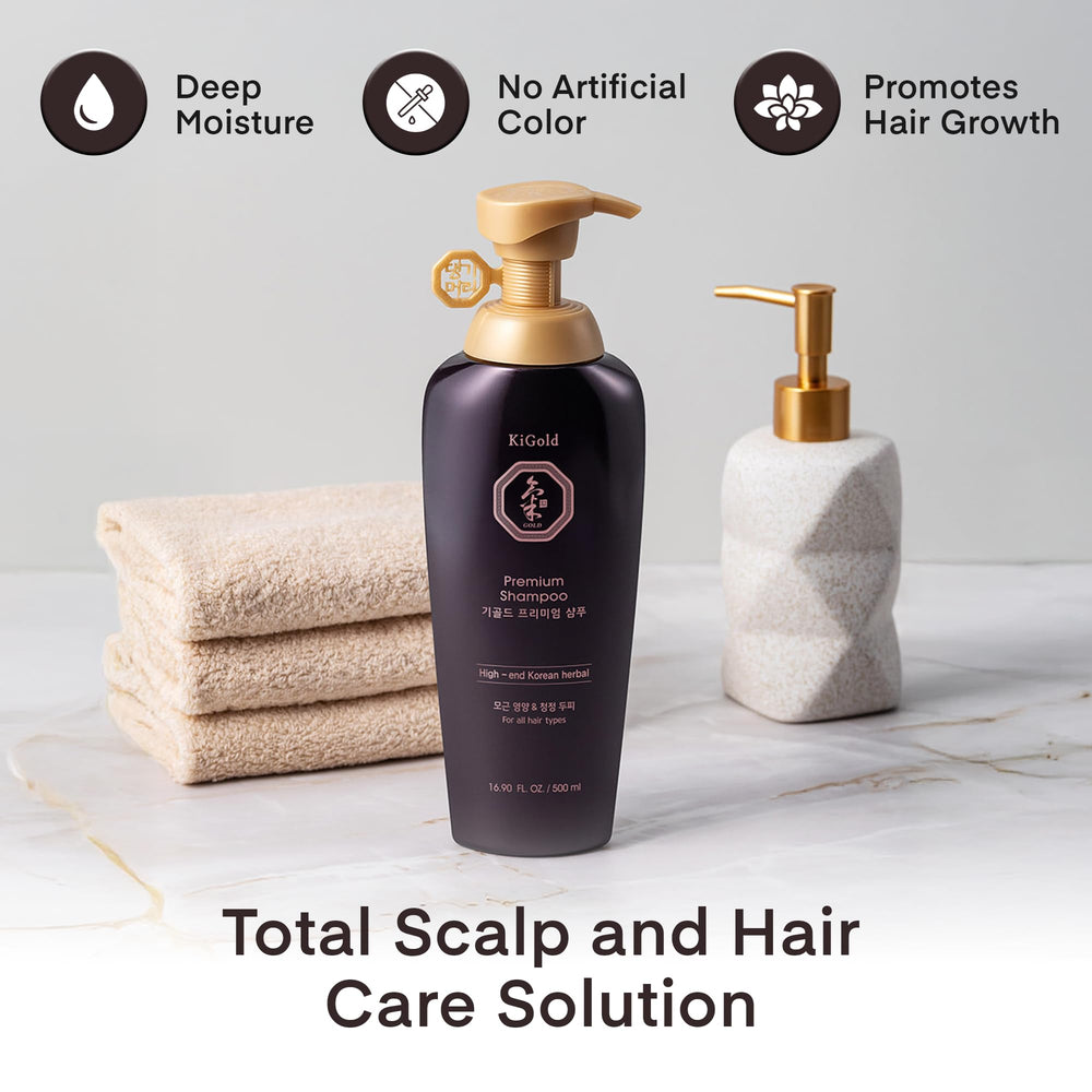 Daeng Gi Meo Ri Ki Gold Premium Shampoo application shows easy lather