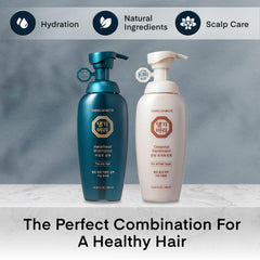 Daeng Gi Meo Ri treatment being applied to hair strands shows easy use.