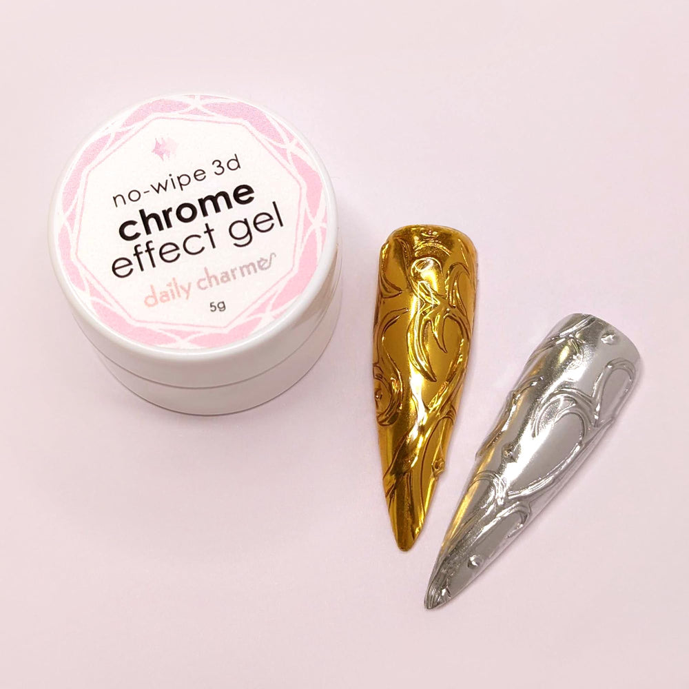 Daily Charme 3D Chrome Effect Gel used for nail art design application
