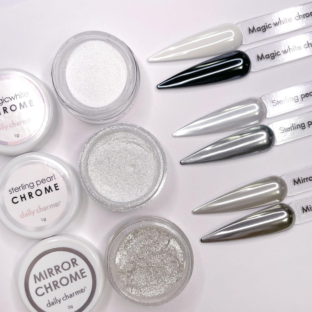 Daily Charme no-tacky-residue formula leaves a clean finish after cure.