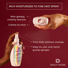 DAILY DOSE shine close-up highlighting restored smoothness and glow.