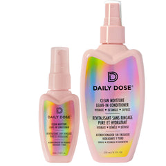 Daily Dose Leave-In Conditioner bottle for quick detangling and smooth strands.