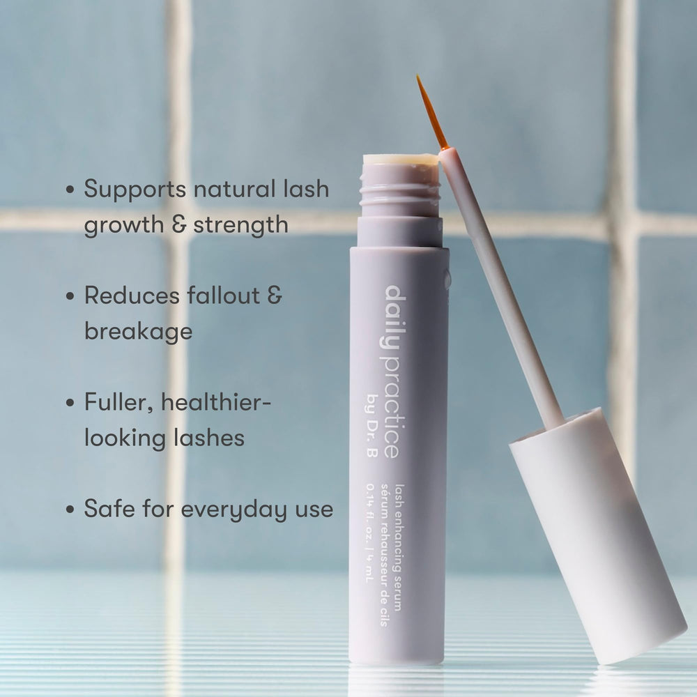Daily Practice Lash Serum hyaluronic-acid hydration improving lash appearance.