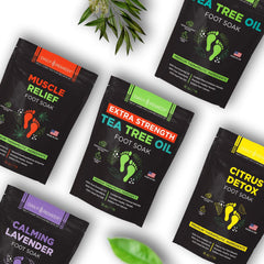 Pedicure-at-home experience with Daily Remedy tea tree foot soak in a spa setting.