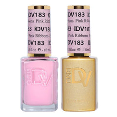 Daisy DND Diva Gel Polish Pink Ribbons bottle with glossy finish and long-lasting color
