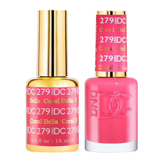 Daisy DND pink collection gel polish for a vivid, chip-free manicure.