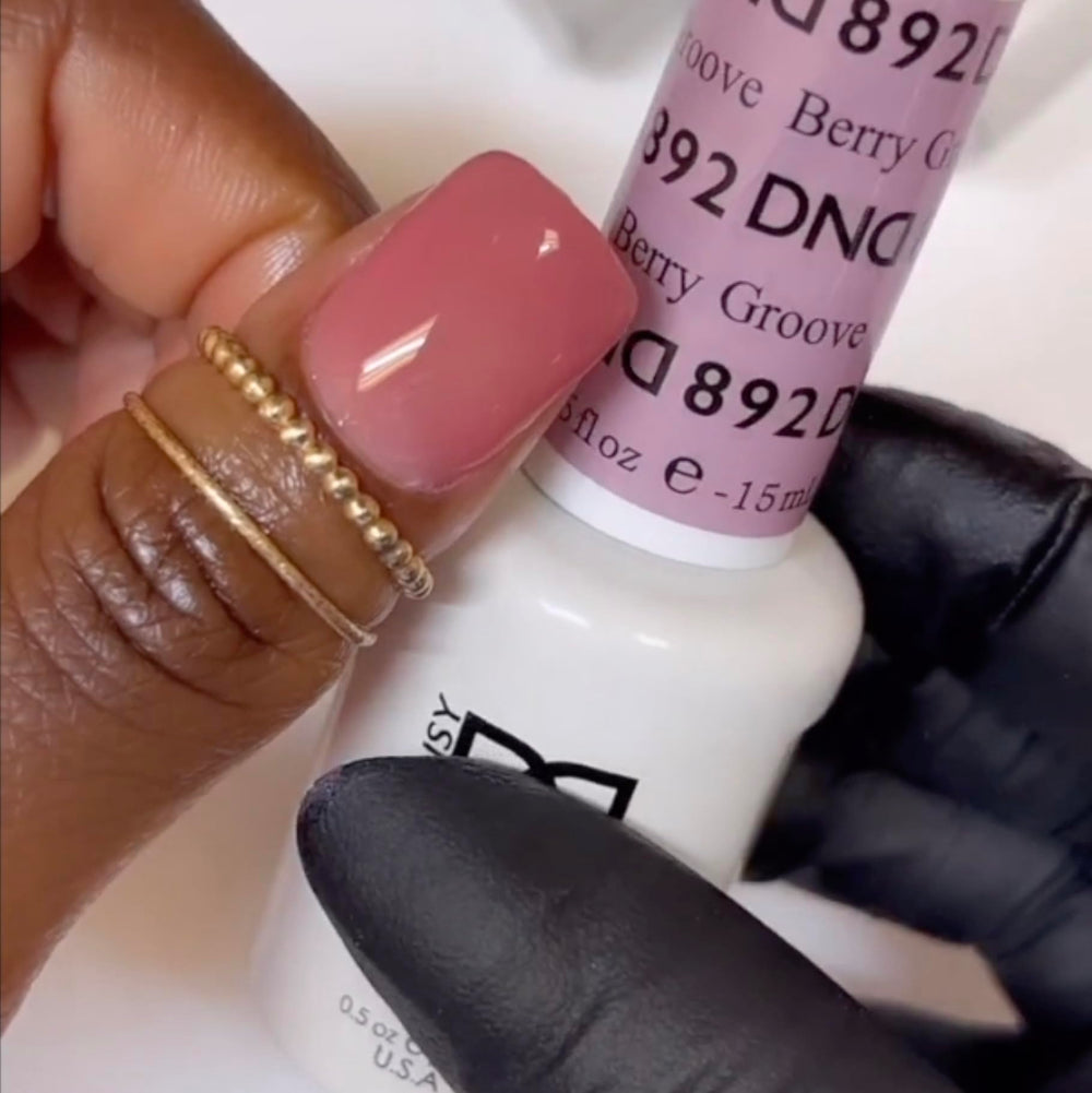 Daisy DND gel polish cures under LED lamp for an efficient at-home manicure