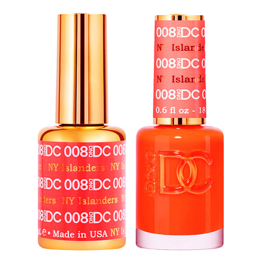 DAISY DND DC Gel Polish Orange Collection set with vibrant pigments for long-lasting color.