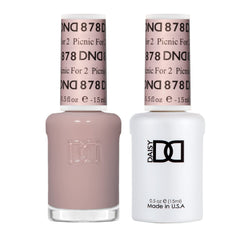 DAISY DND Picnic For 2 gel nail polish bottle shows the sheer peach shade for natural nails