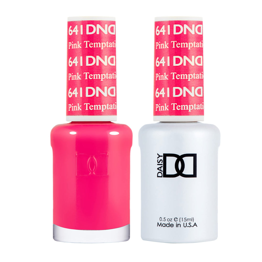 DAISY DND Pink Temptation 641 gel polish bottle for vibrant long-lasting color