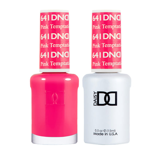 DAISY DND Pink Temptation 641 gel polish bottle for vibrant long-lasting color
