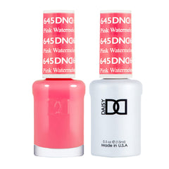 DAISY DND Pink Watermelon gel polish bottle swatch for long-lasting color