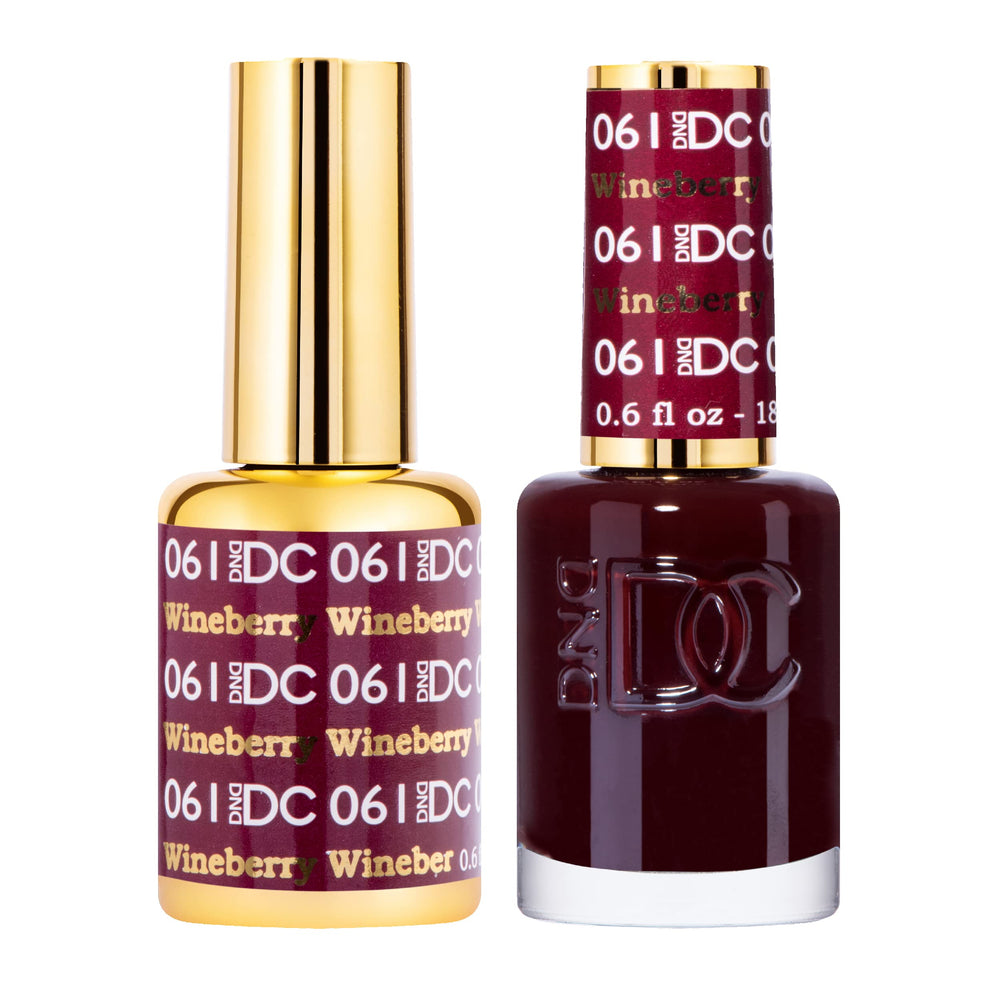 Daisy DND Wineberry gel polish bottle close-up shows rich pigment for lasting color.