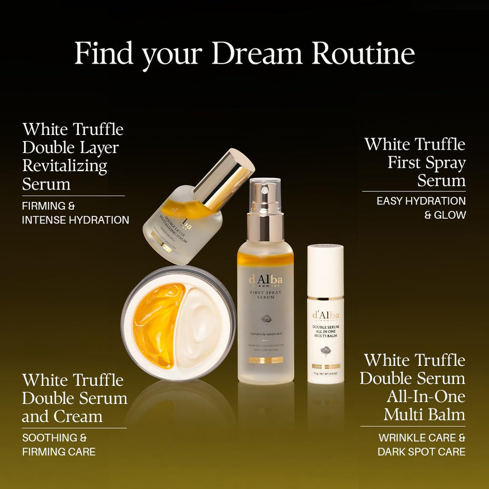 d'alba Piedmont serum texture highlighting luminous glow on skin