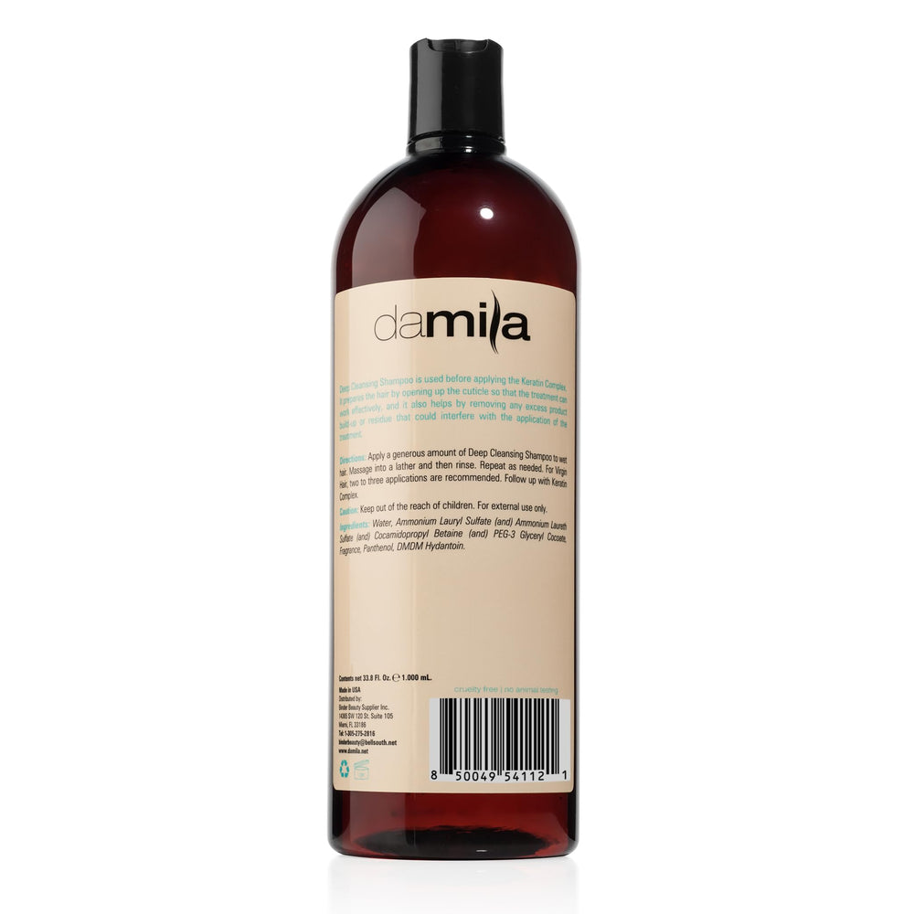 Damila Deep Cleansing Shampoo foamy lather on hair demonstrates residue removal
