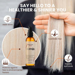 damila Repair & Shine Serum frizz-control formula in humid conditions for sleek strands