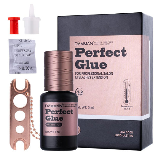 DAMMAN No.12 eyelash glue 5ml bottle for precise lash applications.