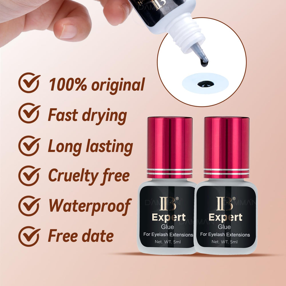 DAMMAN no-fume-no-odor adhesive promoting comfortable lash applications