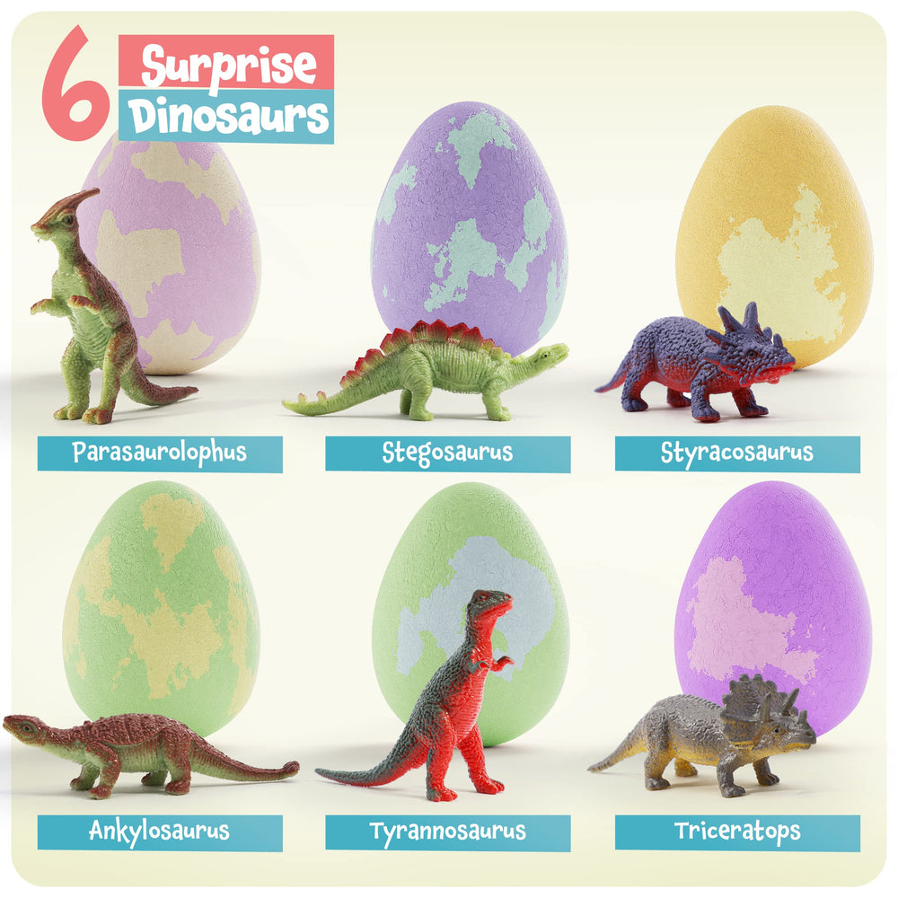 Dan&Darci Dino Egg Bath Bombs color bursts enhance bath time fun