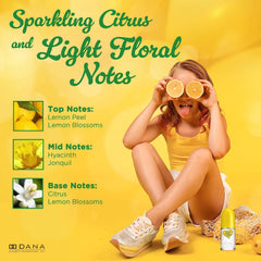 Close-up reveals lemon peel and hyacinth notes in Dana Love's Fresh Lemon