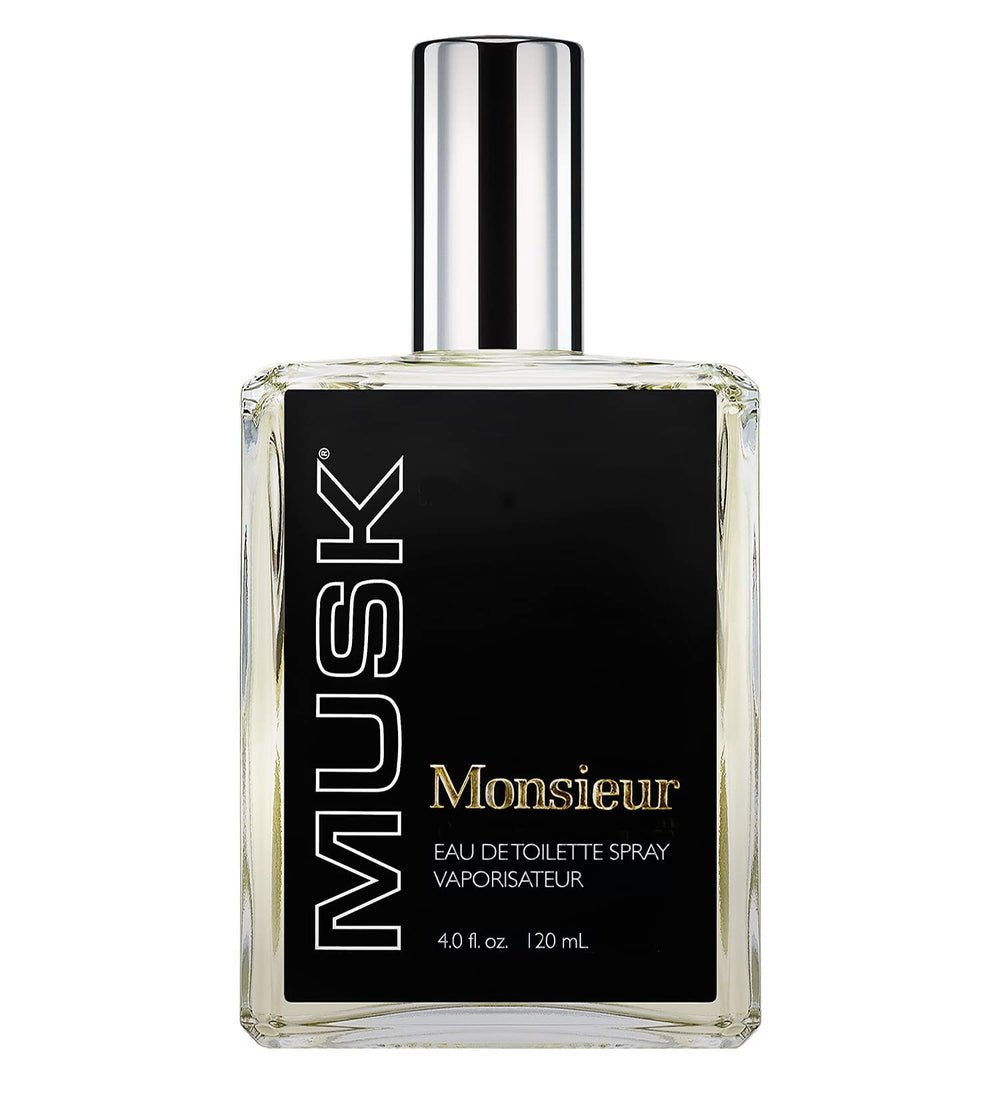 Dana Monsieur Musk for Men bottle cap, long-lasting scent for evening wear.