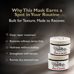 DandyMen Batana Oil Hair Mask packaging in premium box for display.