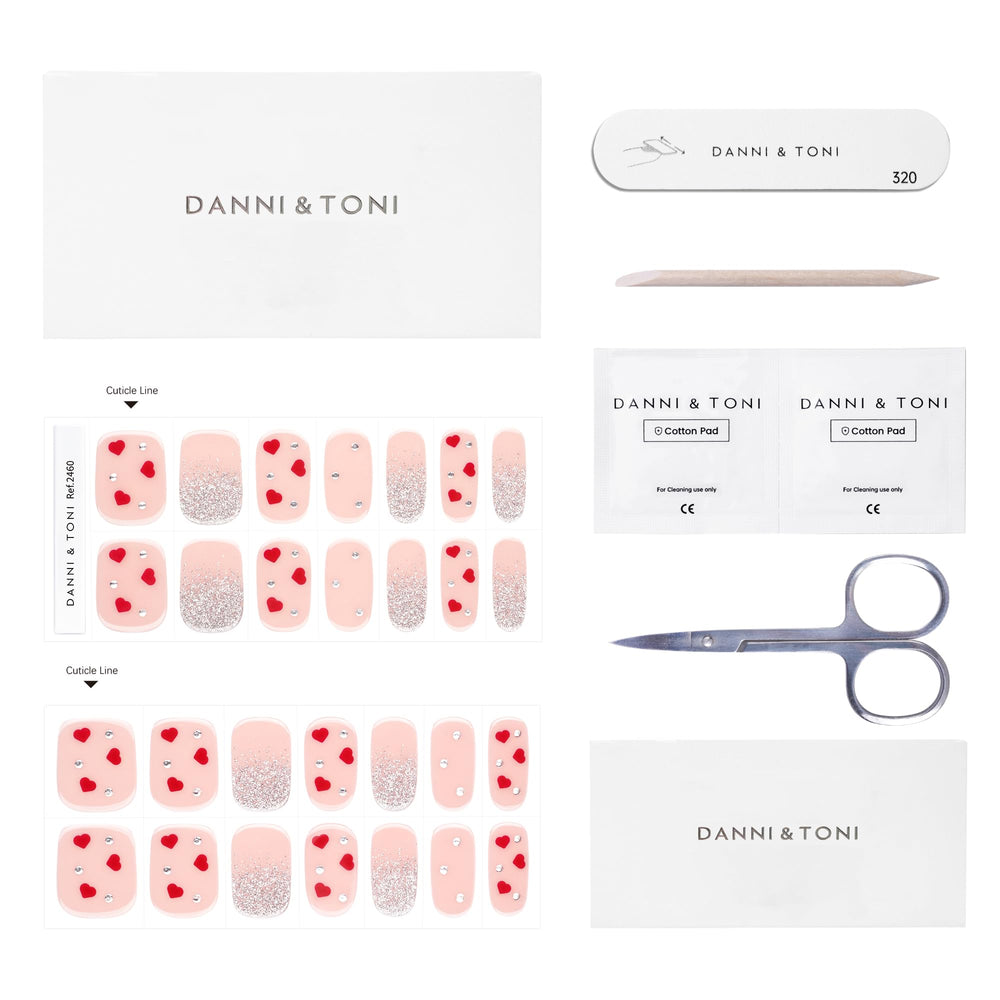 DANNI & TONI gloss-finish nail wraps for a glossy, long-lasting look