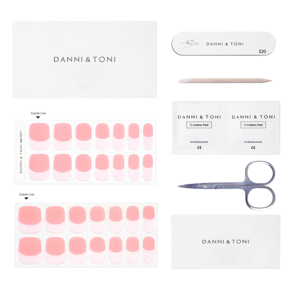 DANNI & TONI semi-cured gel wraps cure quickly under UV light for near-instant results.