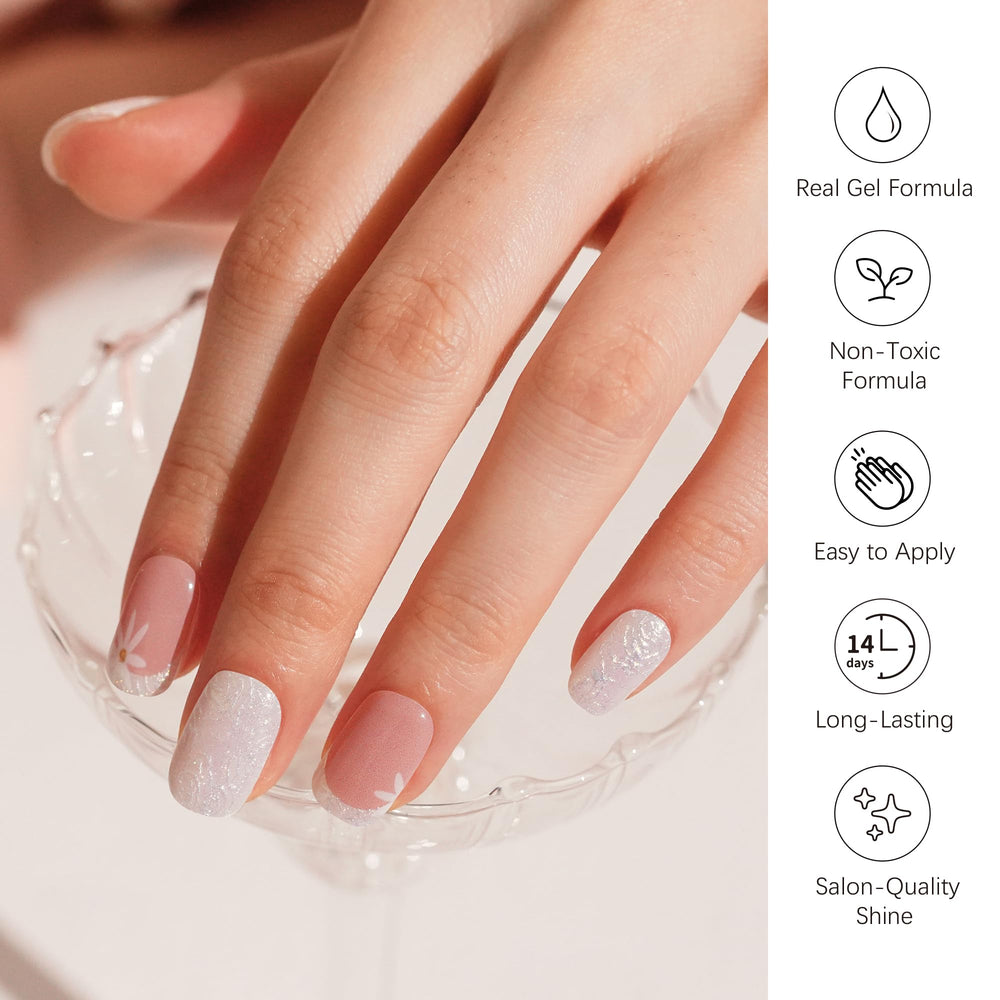 DANNI & TONI Semi-cured gel strips deliver a glossy finish with simple application