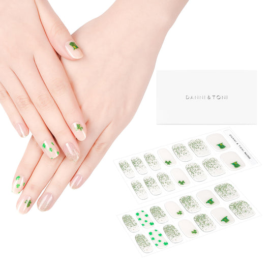 DANNI & TONI Shamrock Chic wrap pack for easy festive nails